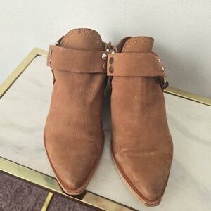 Dolce Vita Tan Suede Double-Strap Wooden Heel Open-Toe Platform Shoes Size 8.